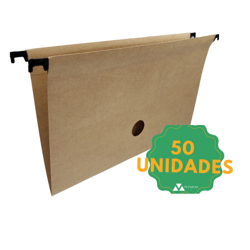 Pasta Suspensa Kraft Sem acessórios 200Gm 50 Unidades em Oferta na Shopee