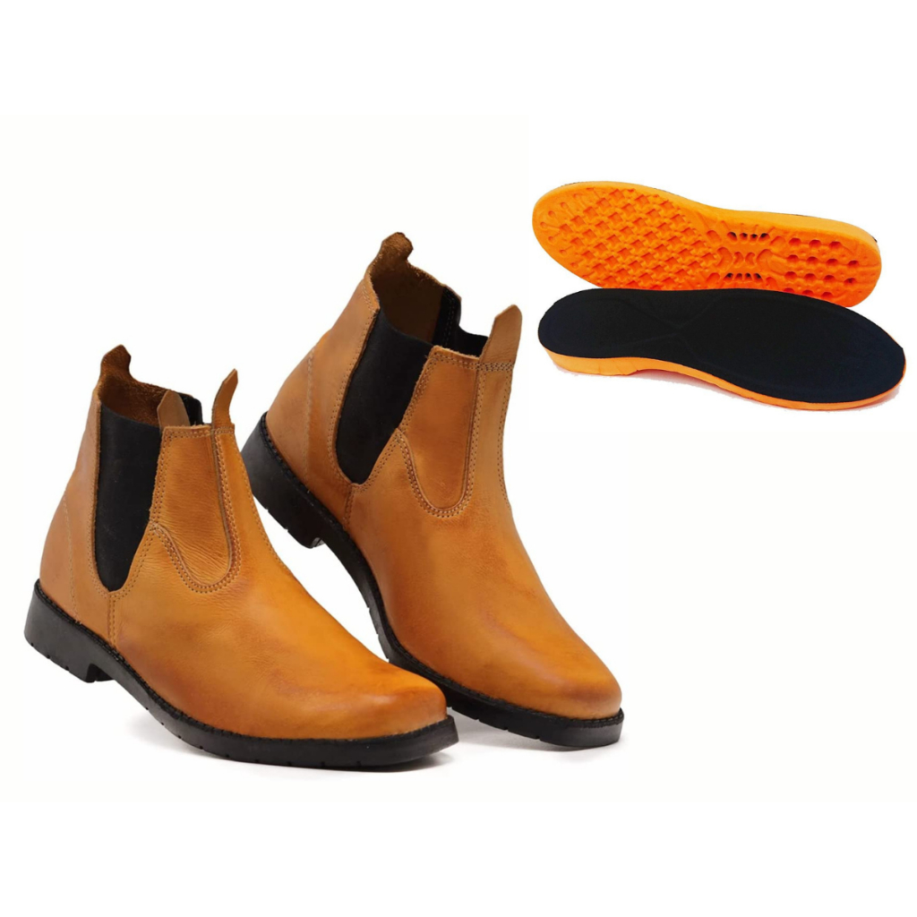 Botina sola de pneu mateira legitimo com palmilha de gel resistente barata em Oferta na Shopee