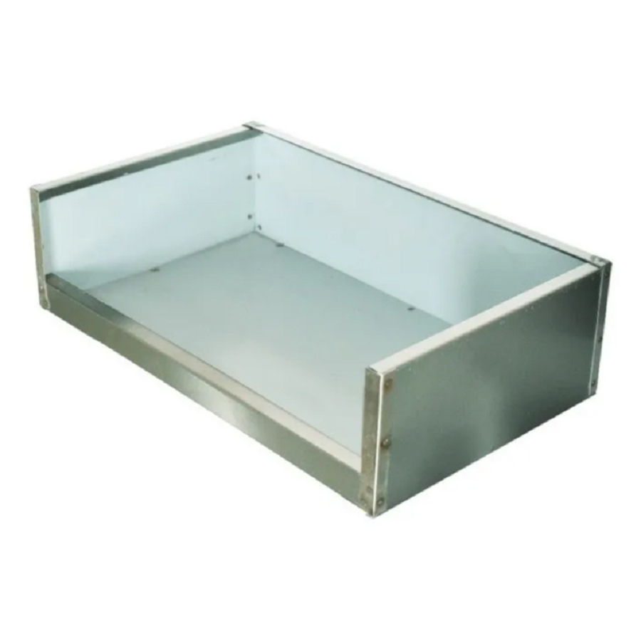Caixa De Inox Proteção Fogão / Fogareiro Inox Duas Bocas Caminhoneiro, Camping e Laser
