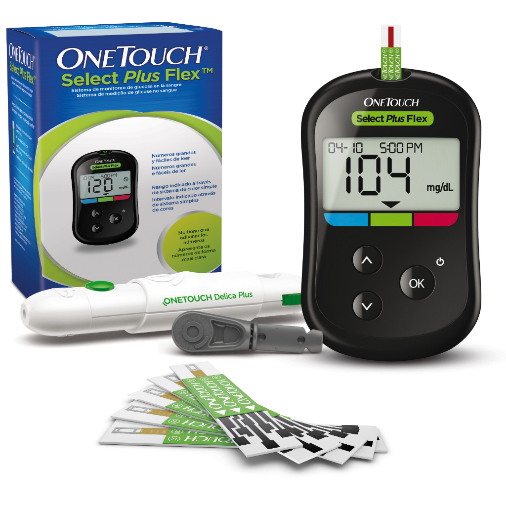 Medidor de Glicose Glicosimetro One Touch Select Plus Flex