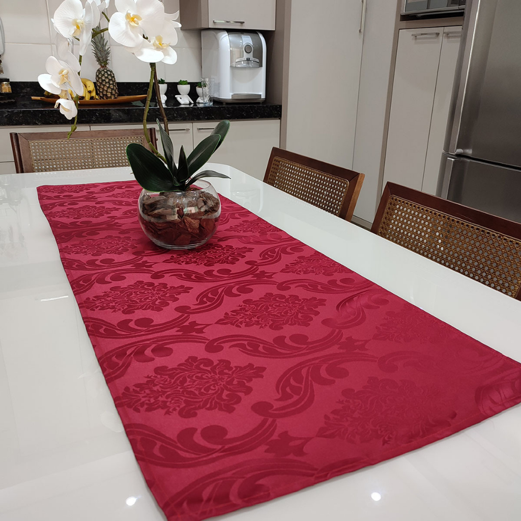 Caminho Trilho De Mesa Decorativo Jacquard 1,40m X 0,50m - Várias Cores em Oferta na Shopee