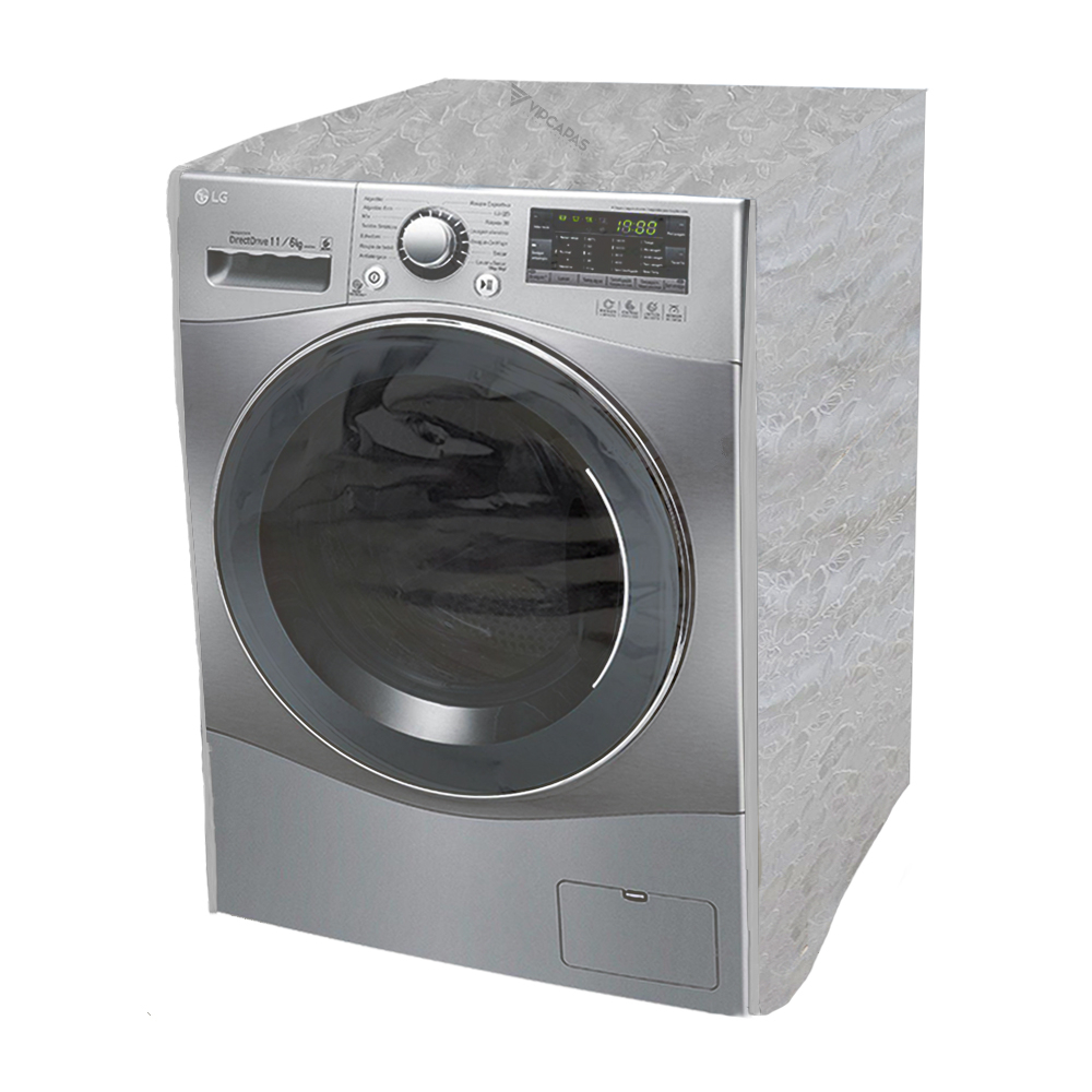 Capa Lava E Seca LG 11 Kg Impermeável Transparente Zíper Branca