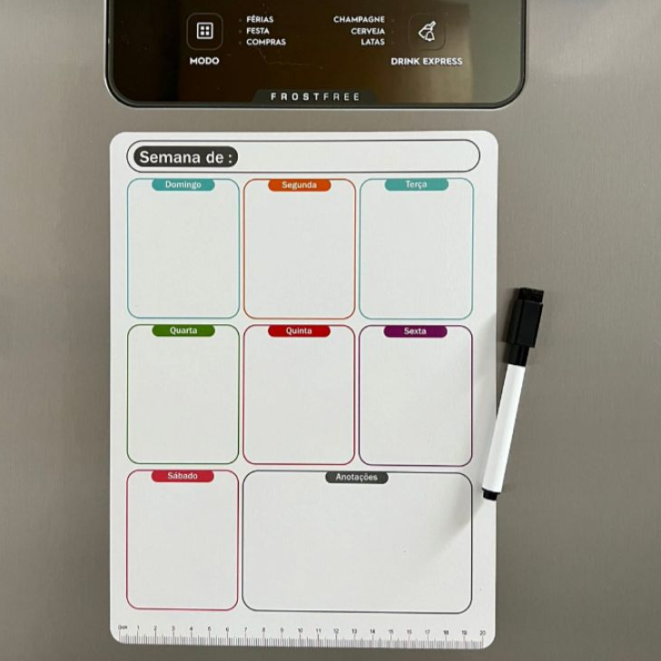 OFERTA Imã De Geladeira Lembrete Organizador Mensal Semanal Planejamento Magnético Multiuso Universal