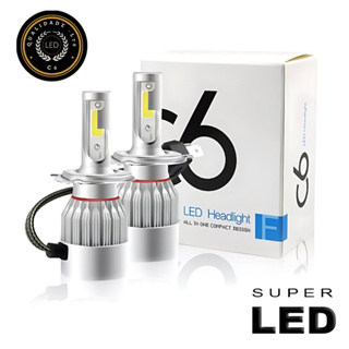 Par Lampada Farol Milha Super Led Carro C6 H1/H3/H4/H7/H11/HB4 6000k Efeito Xenon em Oferta na Shopee