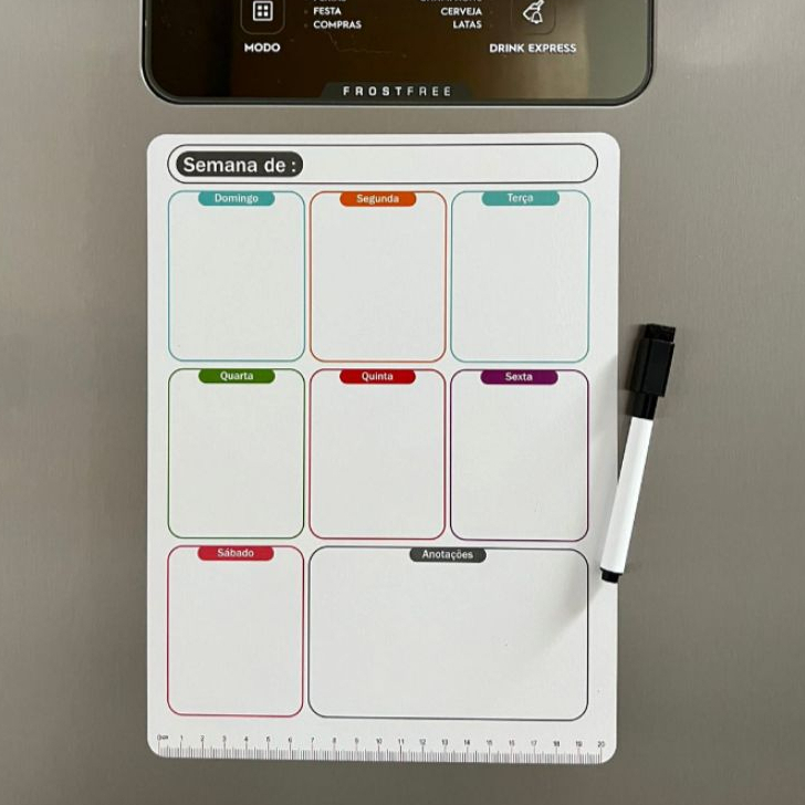 OFERTA Lembrete Organizador Mensal Semanal Planejamento Magnético Ima De Geladeira Multiuso Universal em Oferta na Shopee