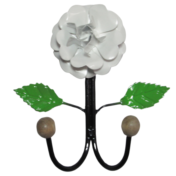 Cabide De Ferro Porta Toalha Ferro 2 Ganchos Com Flor em Oferta na Shopee