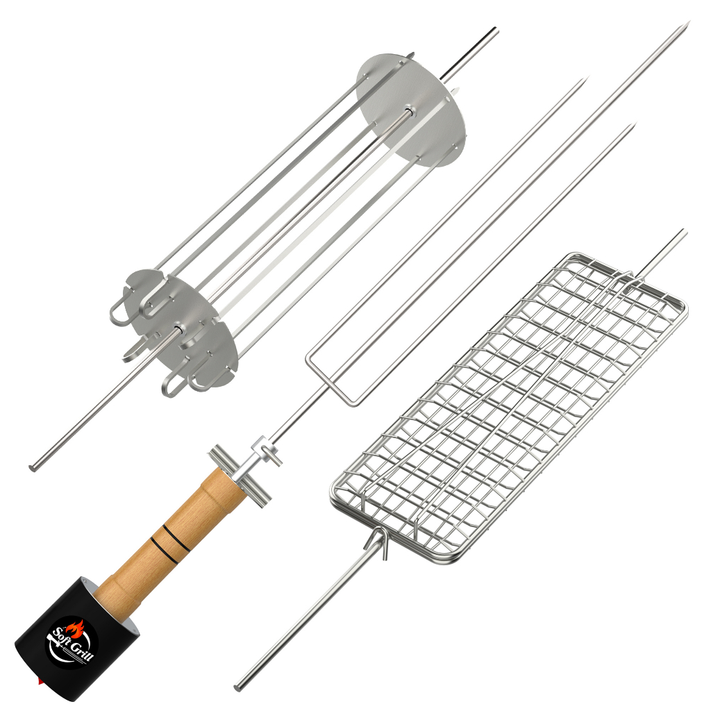 Espeto Giratório Flex Churrasco Soft Grill Eletrico Premium