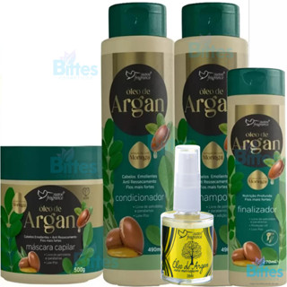 Kit Capilar Óleo de Argan Suave Fragrance Cosméticos Hidratação Com Óleo Ouro Marroquino