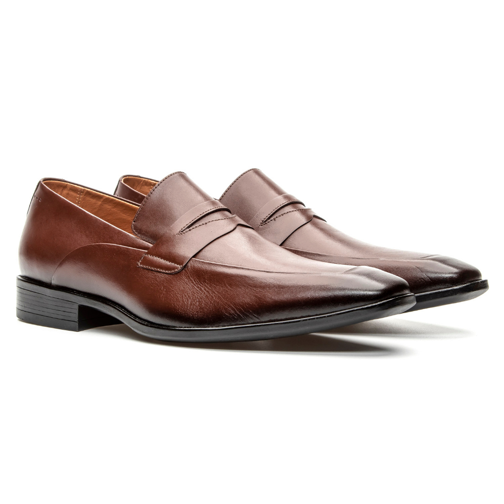 Sapato Social Masculino em Couro Mocassim Estilo Italiano Sofisticado Clássico em Oferta na Shopee