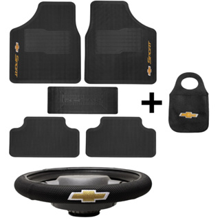 Tapete Chevrolet Otimizado + Volante Bordado + Lixo Chevrolet em Oferta na Shopee