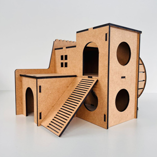 Casinha para Hamster com Gira Gira MDF em MDF 4mm resistente em Oferta na Shopee
