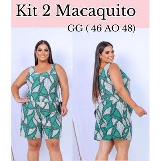 kit 2 Macaquinhos Macaquito Plus size liganete malha fria envio 24 horas