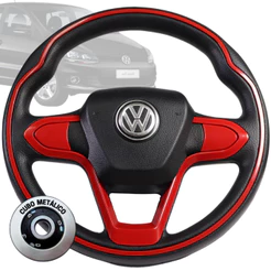 Volante Esportivo Bmw Vermelho Gol Voyage Polo Novo Fox Spacefoxx Jetta Golf Mk5