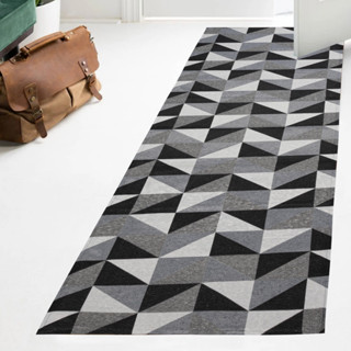 Tapete Passadeira Geométrico Jacquard Antiderrapante 1,40 X 0,50 M