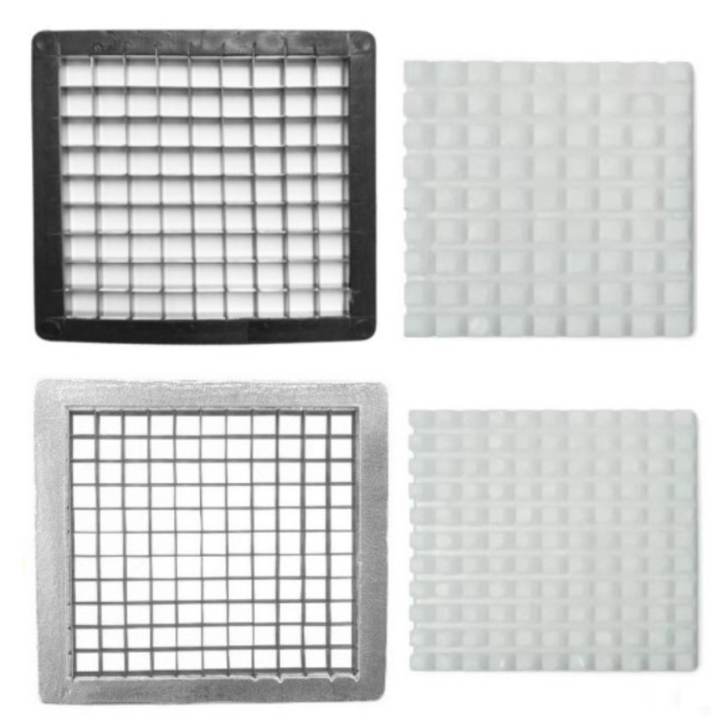 kit Lâmina Faca Cabrita Picador de Batatas Legumes Médio e Grande 8mm e 10mm