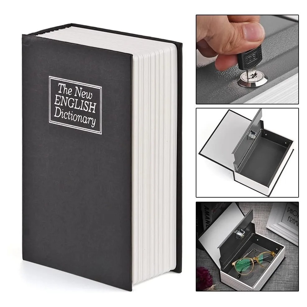 Cofre Camuflado Forma De Livro Dicionário C/Chave