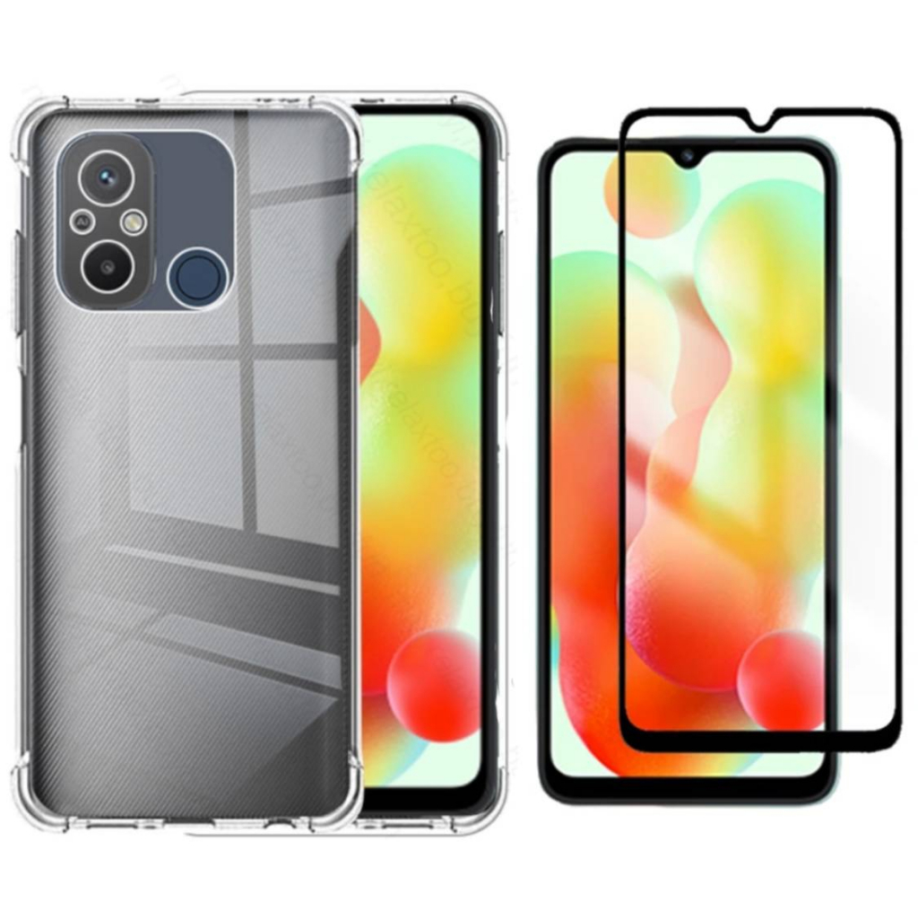 Kit Capa E Película De Vidro 3d Para Xiaomi Redmi 12c 2023 em Oferta na Shopee