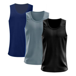 Kit 3 Regatas Masculinas Dry Fit Lisas Proteção UV 50+ Térmica Treino Corrida
