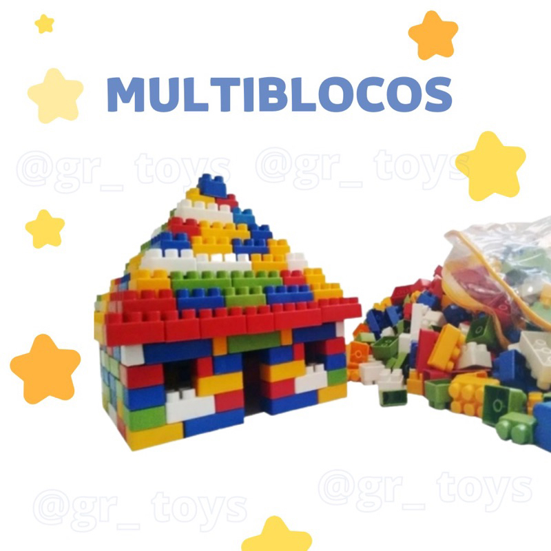 Blocos de montar 120 unidades coloridos + Rodinhas Super Educativos em Oferta na Shopee