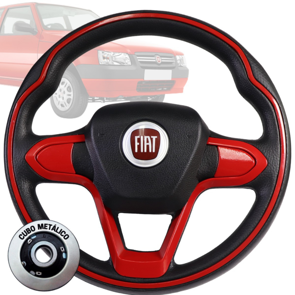 Volante Esportivo Bmw Vermelho Uno Premio Elba Fiorino 1985 1986 1987 1988 1989 1990 1991 1992 1993 em Oferta na Shopee