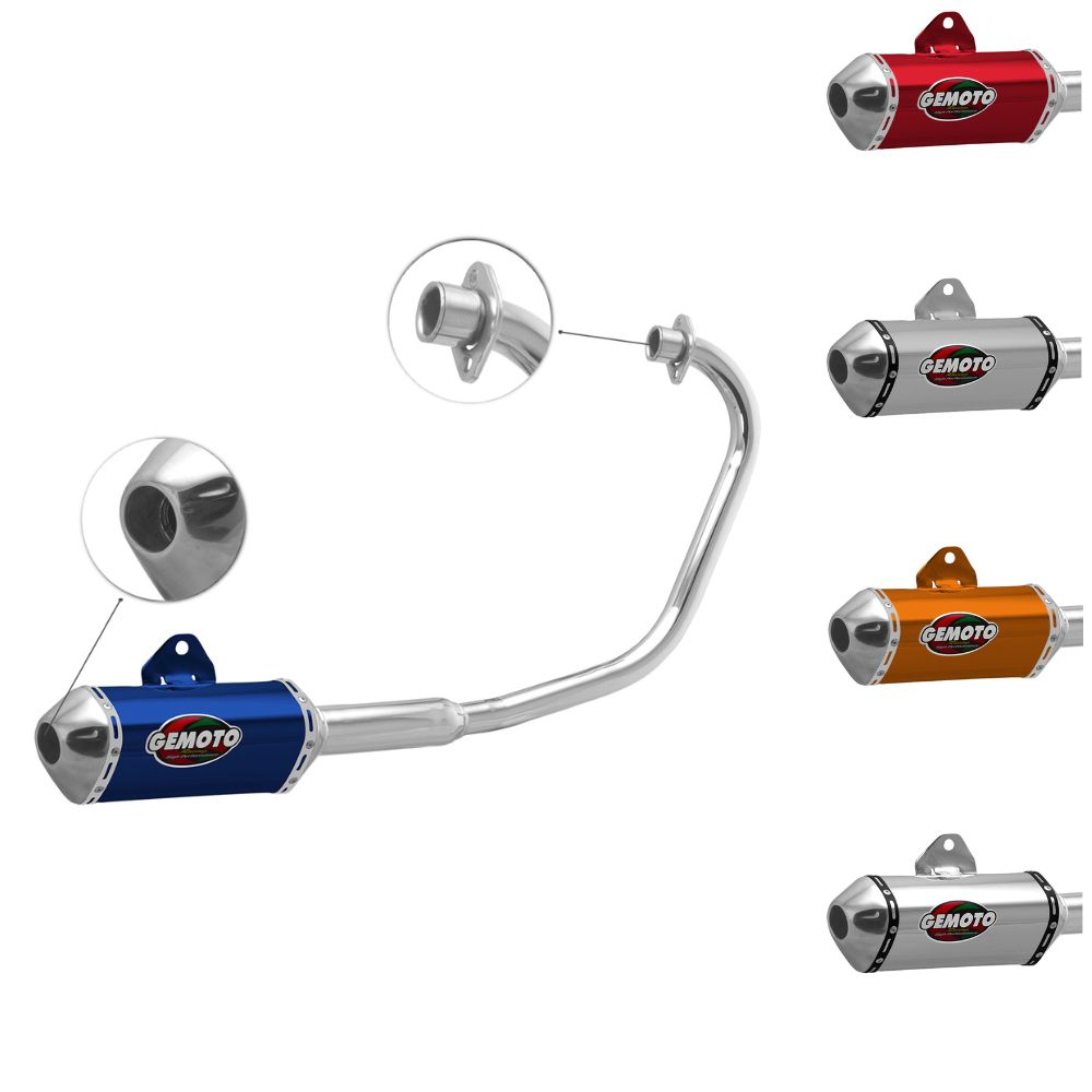 Escapamento Escape Para Moto Gemoto Racing 3 Trioval Strada / Aero 1988 / 2002 em Oferta na Shopee
