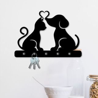 Porta Chaves de Parede 6mm Decorativo Amor Pet MDF 6mm
