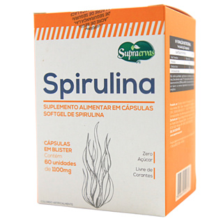 Spirulina 1000 mg - 60 cápsulas - Supraervas