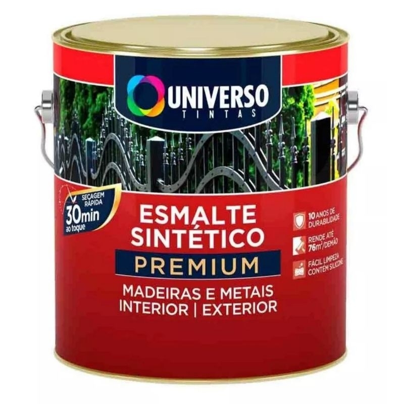 Tinta esmalte sintético Premium universo madeira ferro portão preto fosco 900ml