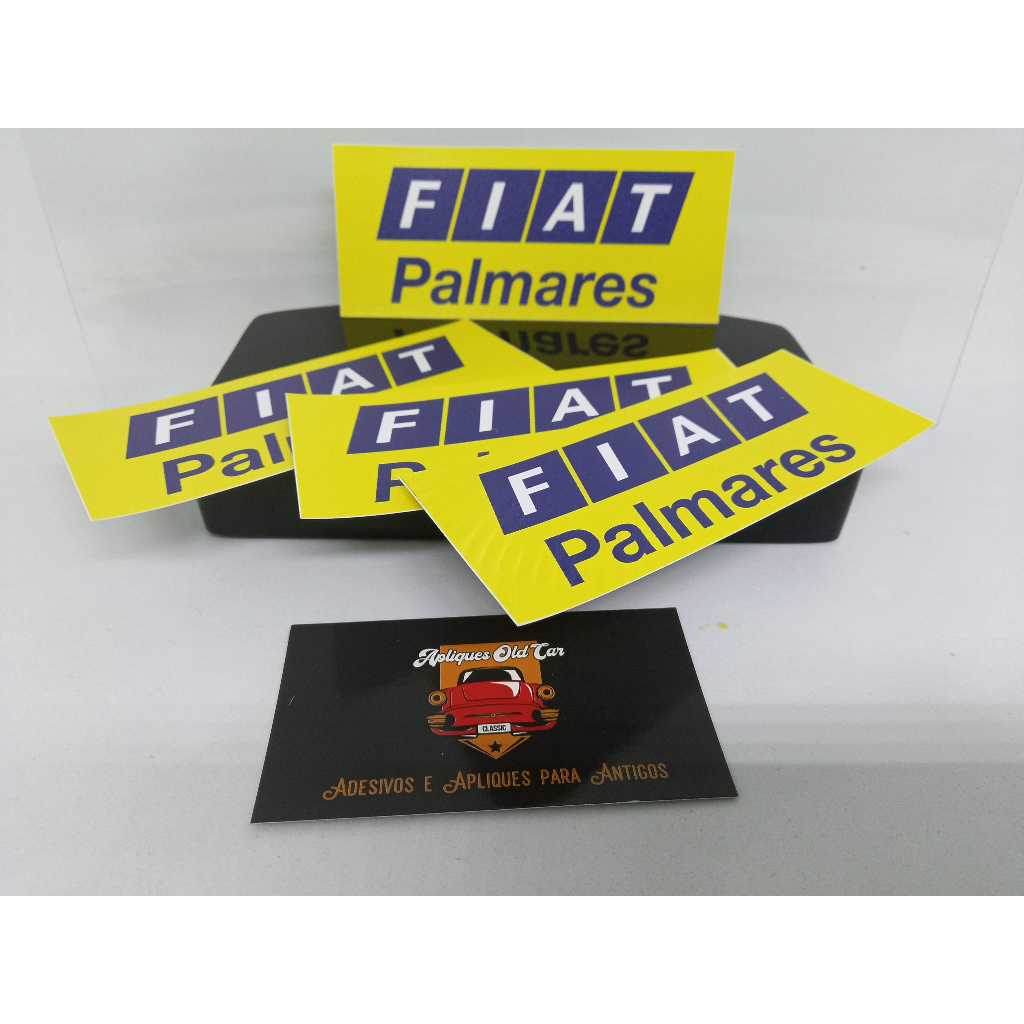 ADESIVO CONCESSIONÁRIA FIAT PALMARES - (COLAGEM EXTERNA P/ LATARIA)- (INTERNO P/ VIDRO)