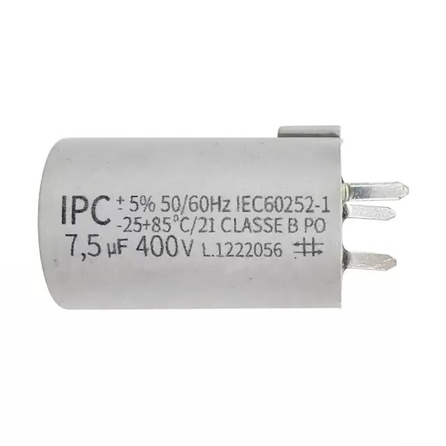 Capacitor P/ Ventilador 3 Pinos 7,5uf 50/60hz 400v Loren Sid