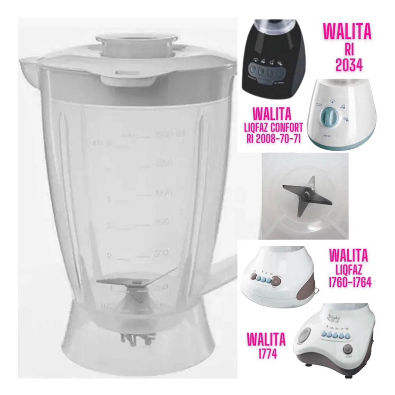 Copo Para Liquidificador Walita liqfaz liqart liqmais confort Ri2008 Ri2034 Ri2035 Ri2009 Plástico