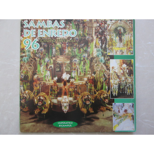 LP Vinil - SAMBAS DE ENREDO DAS ESCOLAS DE SAMBA DO GRUPO ESPECIAL DO RIO DE JANEIRO - Carnaval 1996 / Volume 2 / Impecável / Capa + Encarte + Disco VG+ / Exelente / Raríssimo