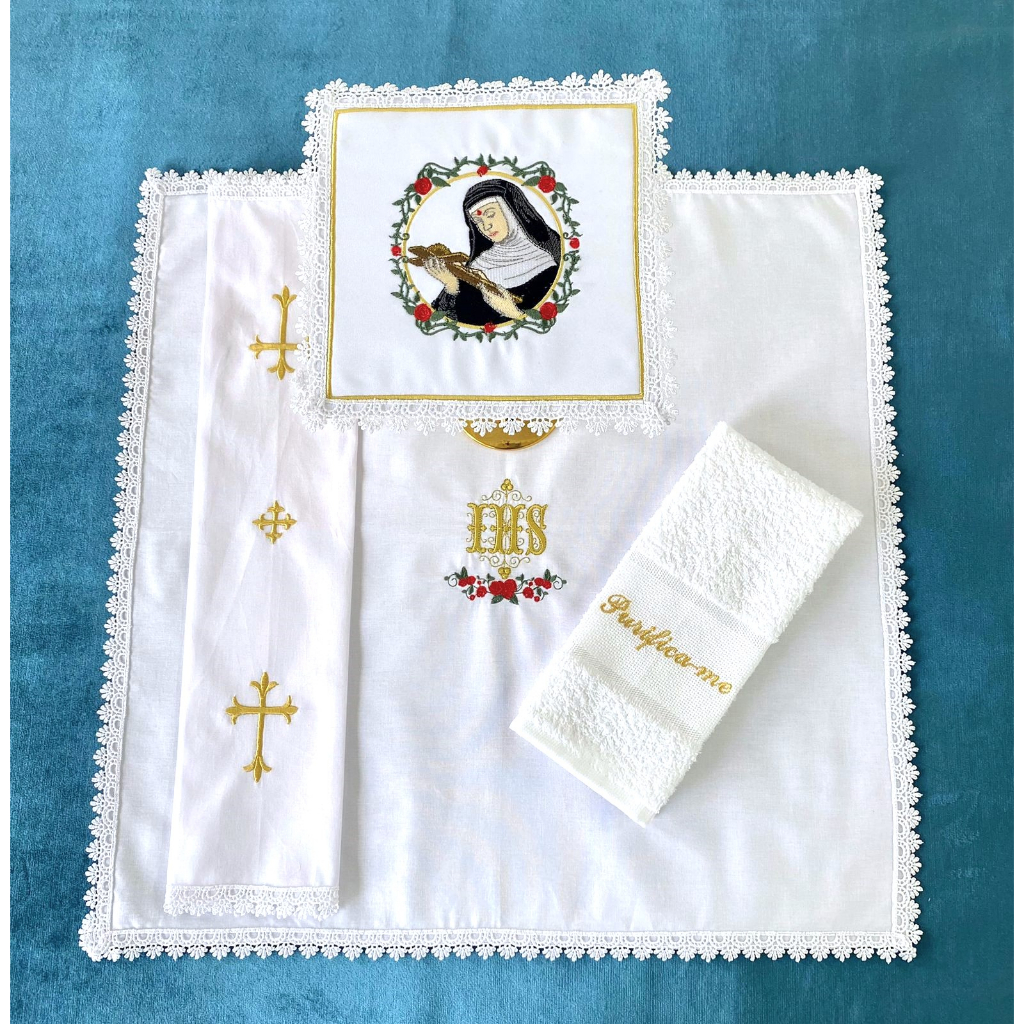 Alfaias Santa Rita de Cassia - Pala Bordada - Litua em Oferta na Shopee