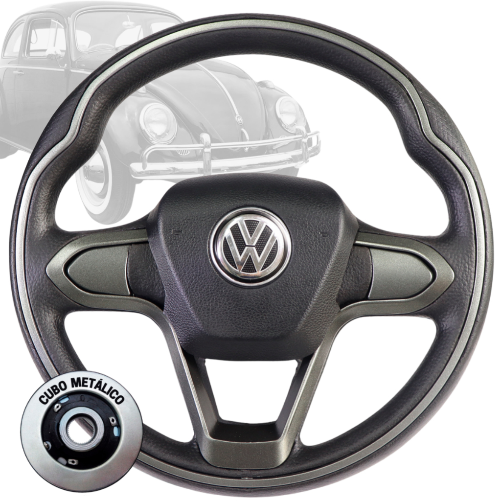 Volante Esportivo Bmw Grafite Fusca Brasília Santana Estria Fina 1977 78 79 80 81 82 83 84 85 86 87