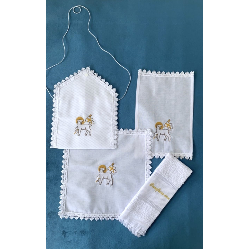 Bolsa Viático - Cordeiro - Renda Gruipir -  LITUA em Oferta na Shopee