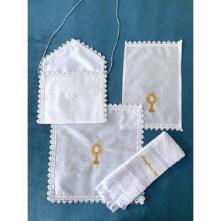Bolsa Viático - Ostensório - Renda Gruipir - LITUA em Oferta na Shopee