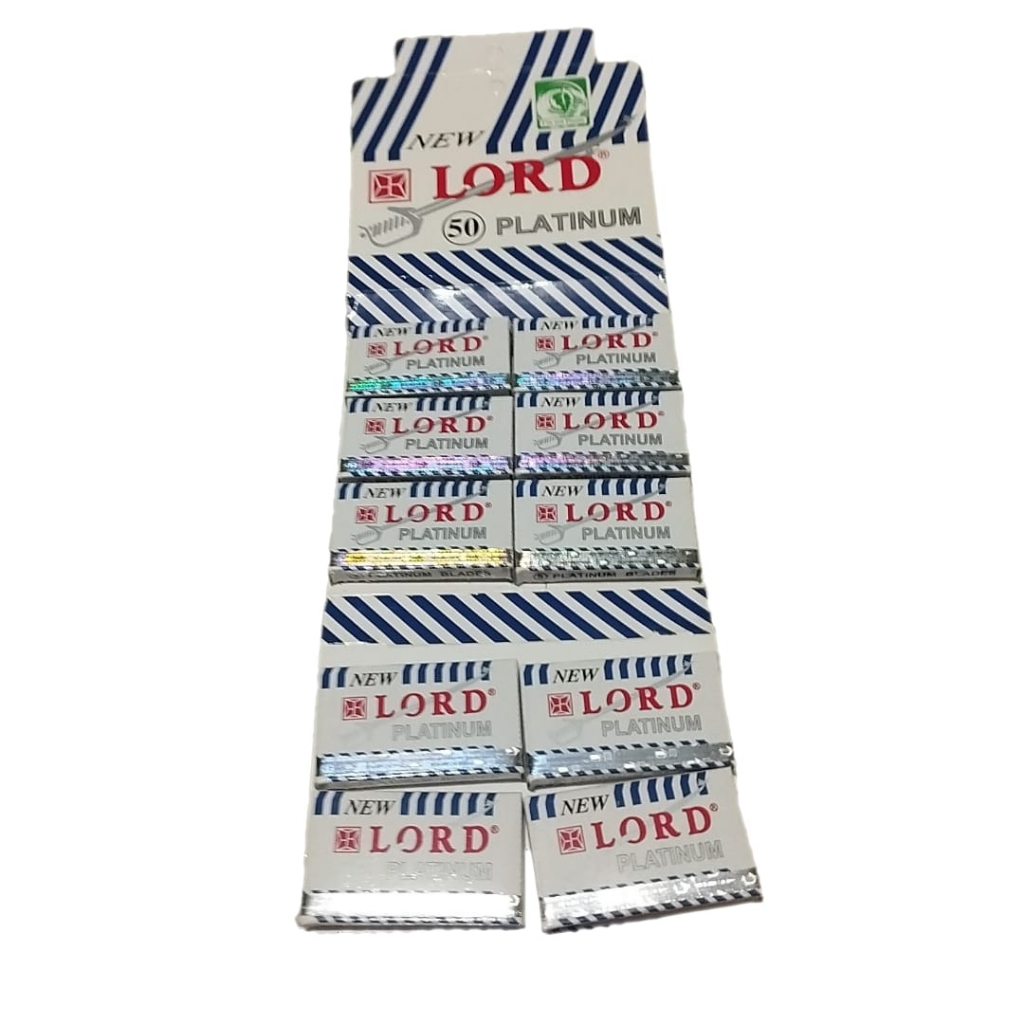 kit com 10 cartela de Lamina lord platinium com 50 contendo 500 laminas