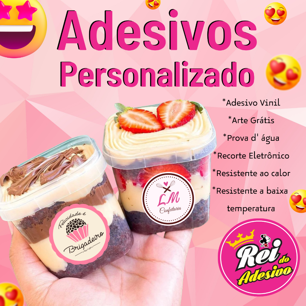 1200un Adesivo Personalizada c/ Sua Logo a Prova d' Água Resistente Baixas e Altas Temperatura