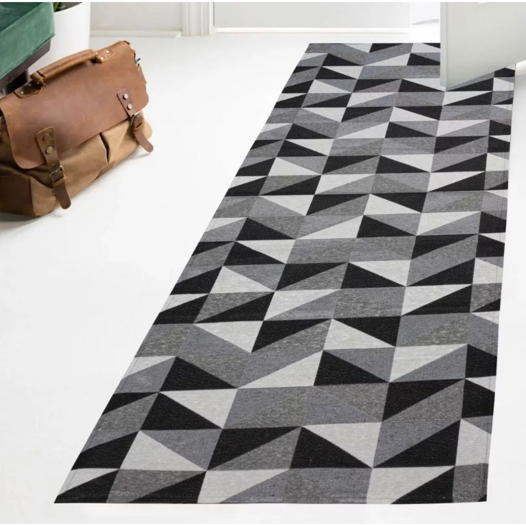 Passadeira Emborrachado 2,00x65 Geométrico Quarto/Escritório/Copa Antiderrapante Promoção em Oferta na Shopee