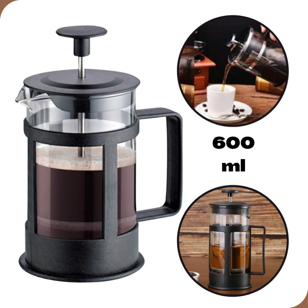 Cafeteira Prensa Francesa Vidro Café Cremeira Chá Capuccino