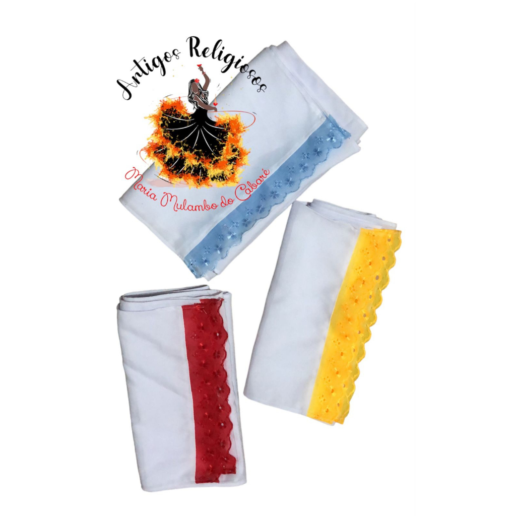kit de 3 pano de cabeça umbanda e candomblé