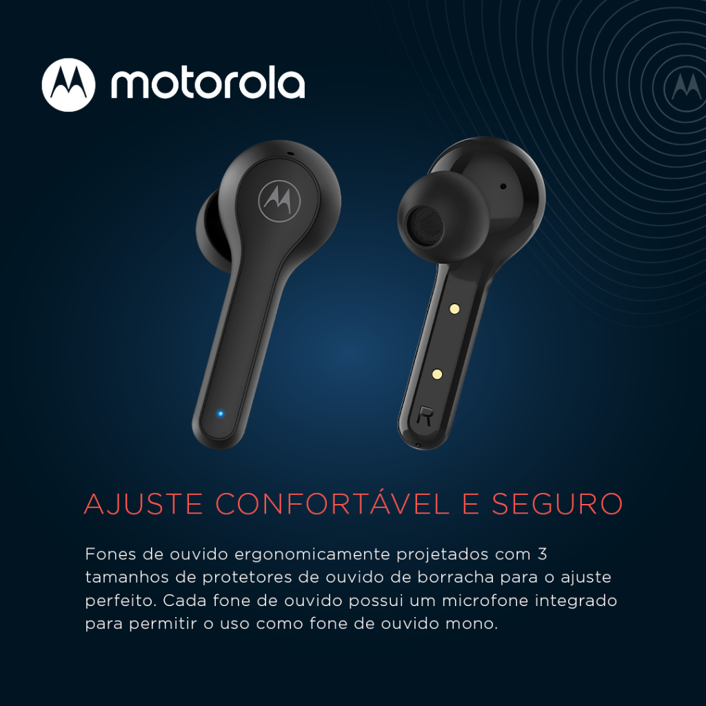 Fone Bluetooth Motorola Moto Buds 85 Preto, A prova d'agua · foto 2