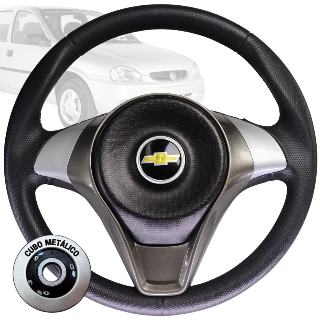 Volante Esportivo Palio Grafite Para Chevrolet D20 C10 D10 1993 Em Diante