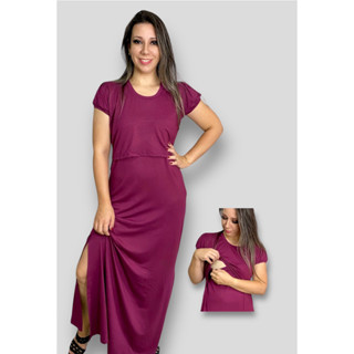 vestido longo amamentação
