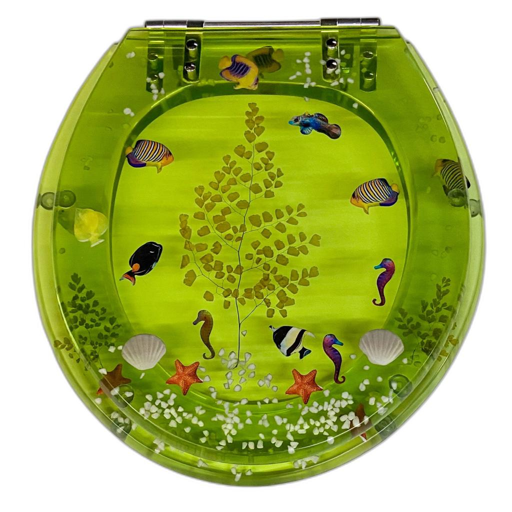 TAMPA DO VASO CONVENCIONAL PEIXE VERDE LIMÃO em Oferta na Shopee