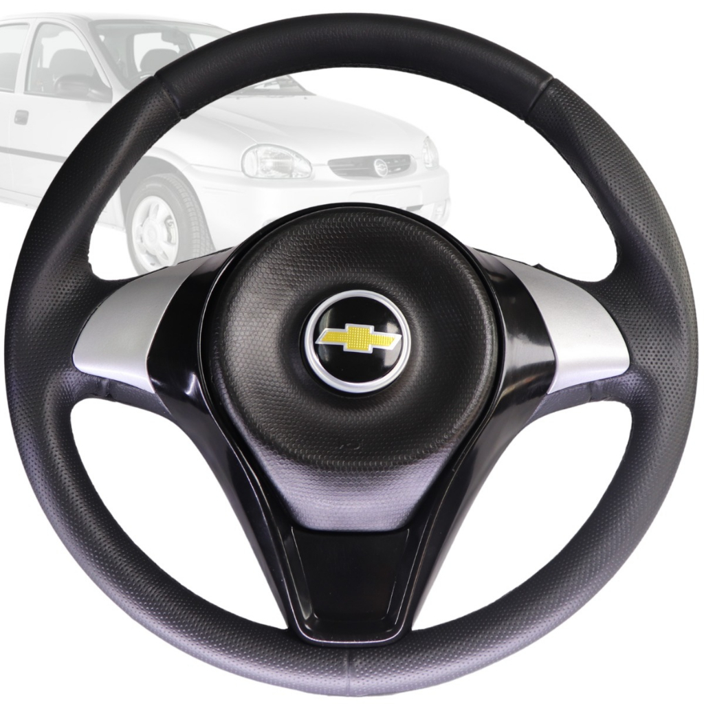 Volante Esportivo Palio Preto Para Chevrolet Corsa Joy Premium Frente Montana
