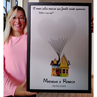 QUADRO ASSINATURA CASAMENTO CASA DO UP AVENTURAS DO UP BALÕES 15 ANOS ANIVERSÁRIO PRIMEIRO ANINHO em Oferta na Shopee
