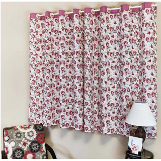 Cortina Florata Ideal Para Sala Cozinha Quarto 2.00 x 1.60 Feita Com Ilhós A Pronta Entrega