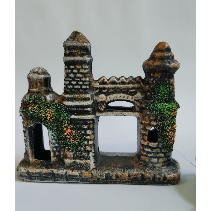 Enfeite Castelinho Decorado Trema Ceramica 41D Para Aquários em Oferta na Shopee