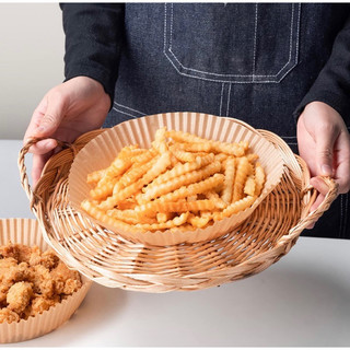 Forma De Airfryer Descartável Antiaderente De Papel Cozinha Redondo Fritadeira Cozimento …